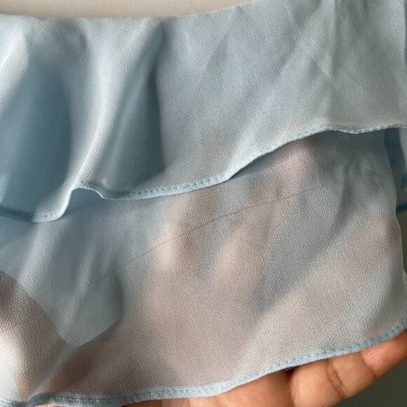 Mori Lee Women's Light Blue Bridesmaid Wedding Maxi Dress Size 10 - Picture 6 of 16